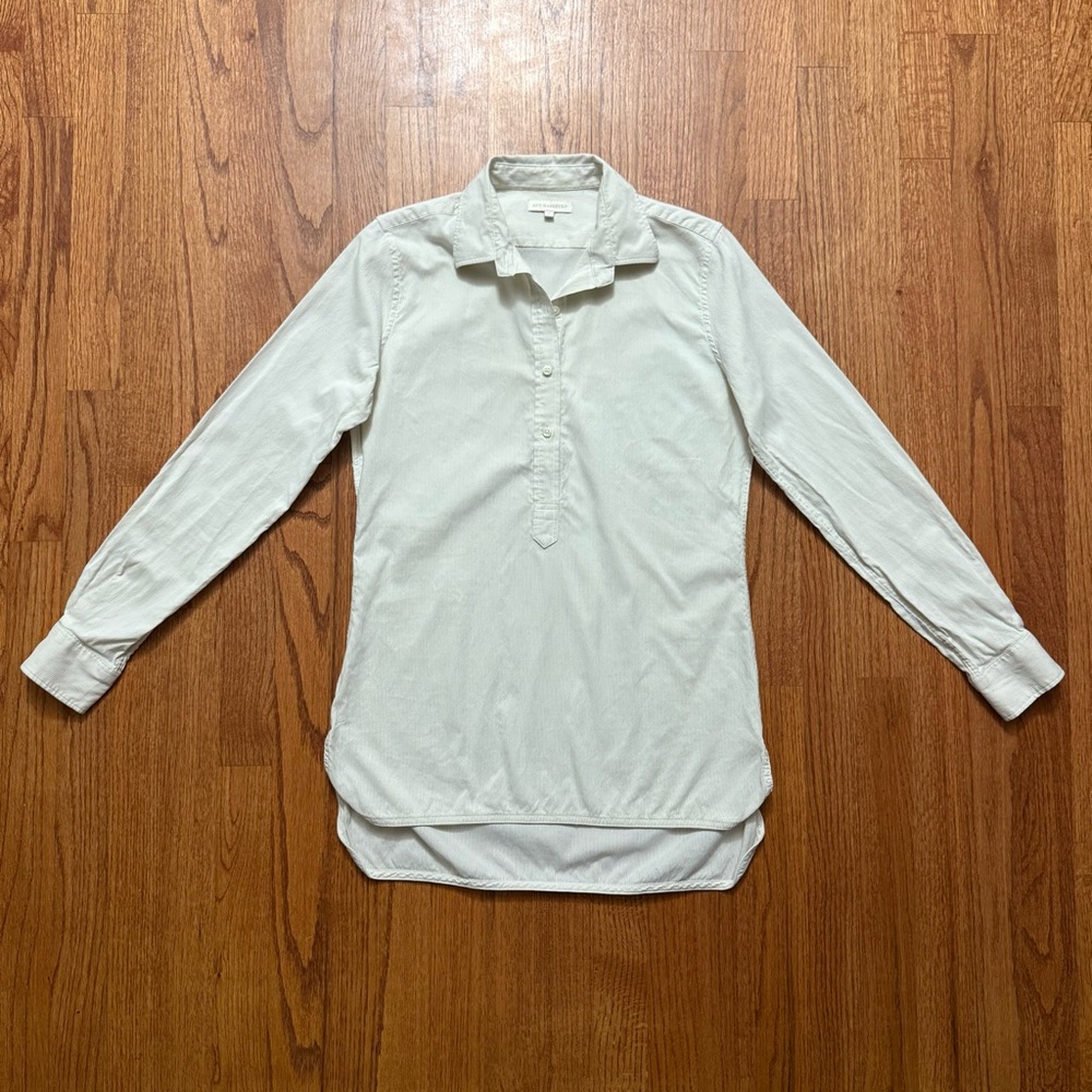 Ann Mashburn long sleeve cotton shirt blouse size S